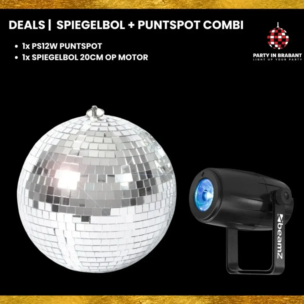 Puntspot spiegelbol combi deal