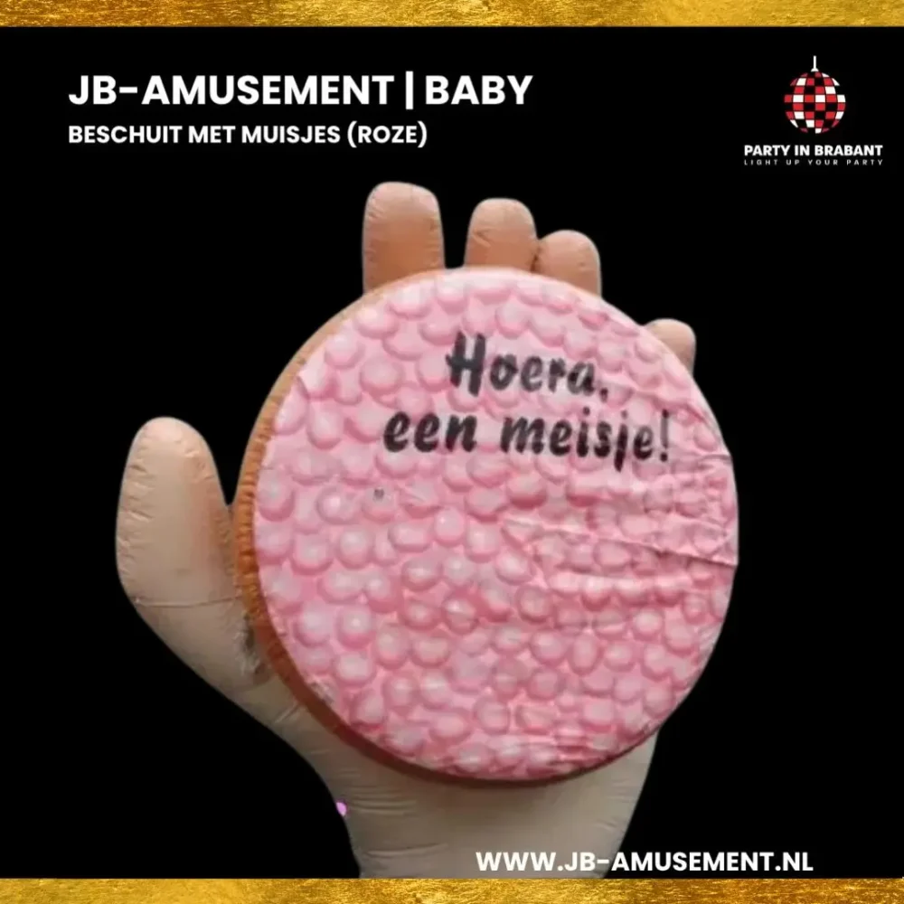 Beschuit met muisjes (roze)